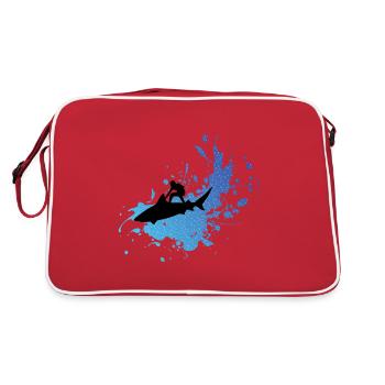 Ride the wave! - Retro Bag - red/white - Back