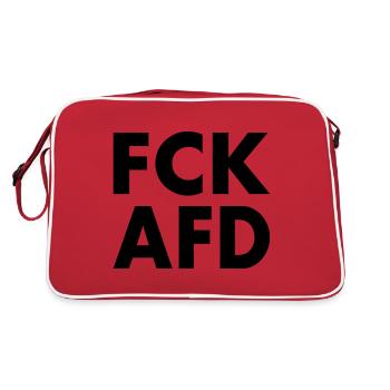 Fck afd - Retro Tasche - Rot/Weiß - Hinten
