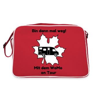 WoMo-1011 - Retro Tasche - Rot/Weiß - Hinten