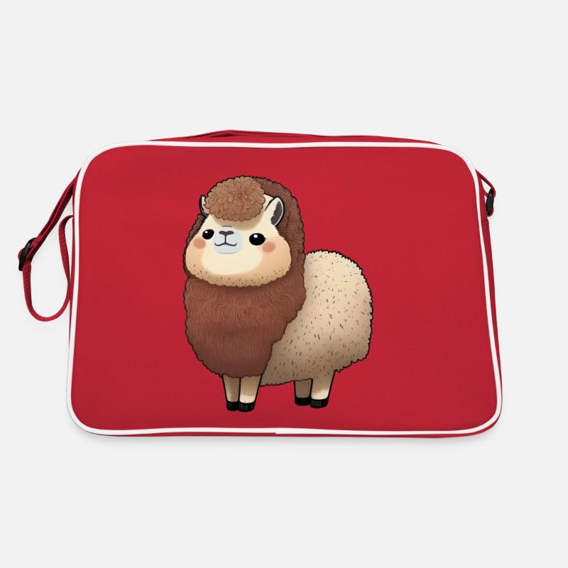 Süßes Alpaka möchte gestreichelt werden Geschenk Retro Tasche