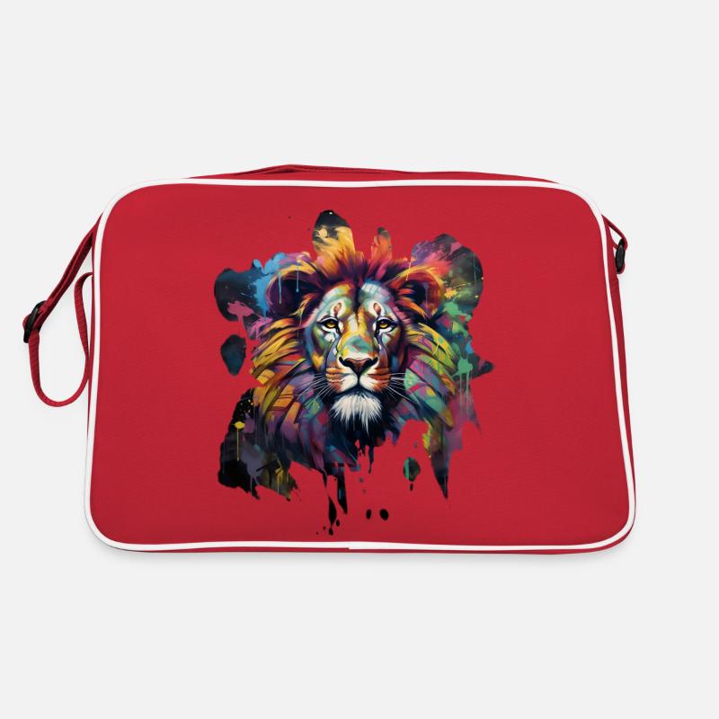 Graffiti style lion Retro Bag