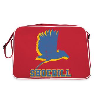 Shoebill Bird Ornithologist Forest I Gift - Retro Bag - red/white - Back