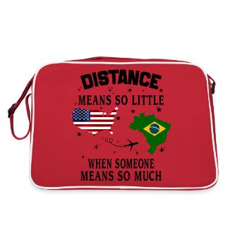 Distance Means So Little When Someone Means Much - Retro Bag - red/white - Back