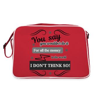I DON'T THINK SO - Retro Bag - red/white - Back