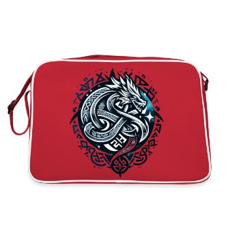 Majesté du dragon celtique - Sac Retro - rouge/blanc - Dos