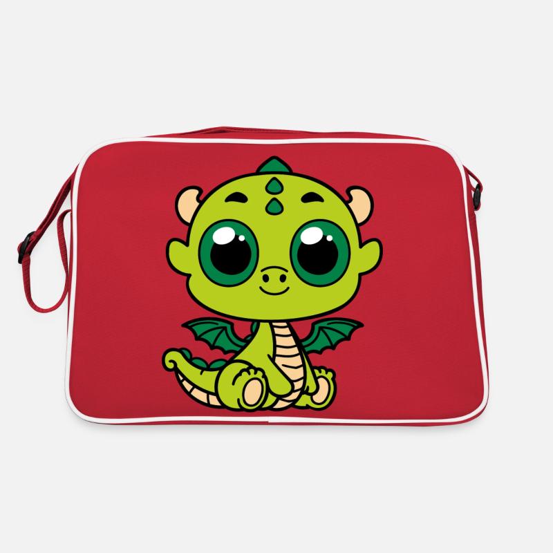 Dragon vert mignon Sac Retro