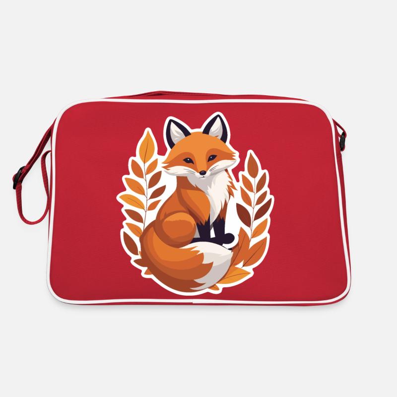Fox in Autumn #3 - Retro Bag - red/white