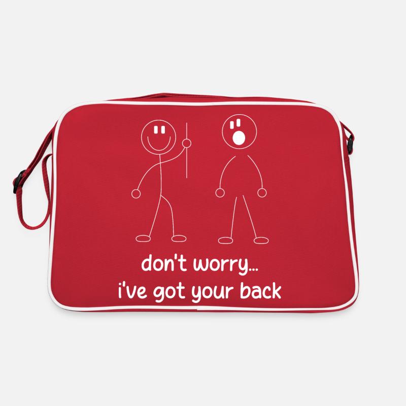 Ich stehe hinter dir. Retro Tasche