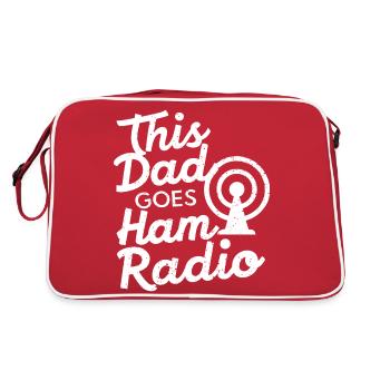 Ce papa adore la radio amateur - Sac Retro - rouge/blanc - Dos
