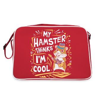 Funny saying for hamster friends - Retro Bag - red/white - Back
