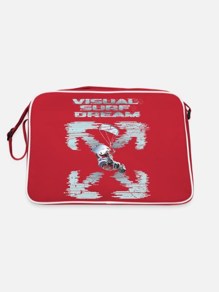Rêve visuel de kitesurf - Sac Retro - rouge/blanc - Dos