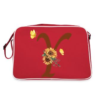 Lettre y tournesol papillon - Sac Retro - rouge/blanc - Dos
