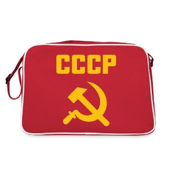 Soviet - Hammer and Sickle Soviet Union - Communist - Retro Bag - red/white - Back