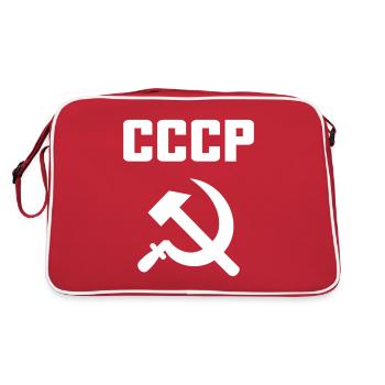 Soviet - Hammer and Sickle Soviet Union - Communist - Retro Bag - red/white - Back