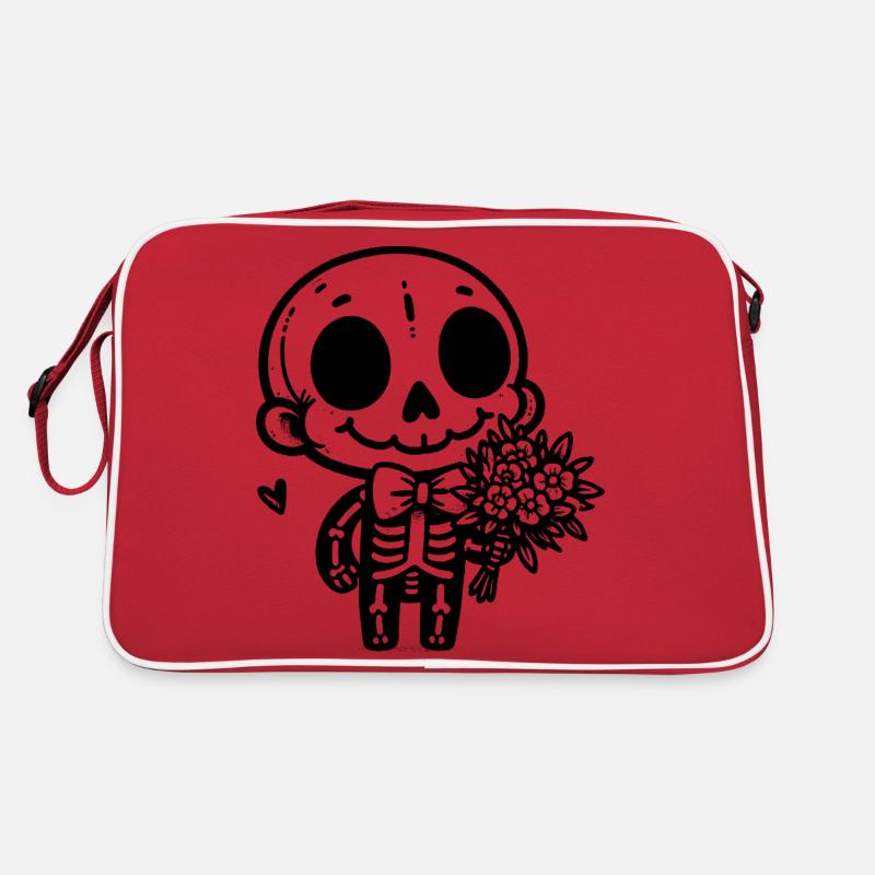 Skeleton & Flowers Sac Retro