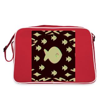 Aquarium - Retro Tasche - Rot/Weiß - Hinten