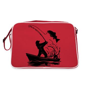 pêcheur - Sac Retro - rouge/blanc - Dos