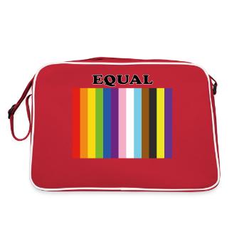 Couleurs inclusives égales de la fierté - Sac Retro - rouge/blanc - Dos