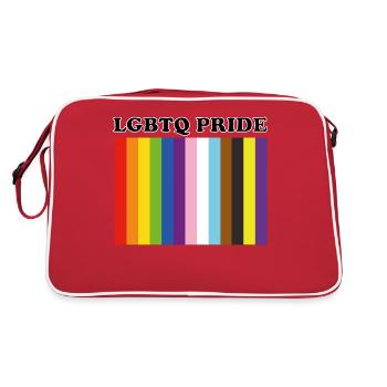 Fierté LGBTQ Couleurs inclusives de la fierté - Sac Retro - rouge/blanc - Dos