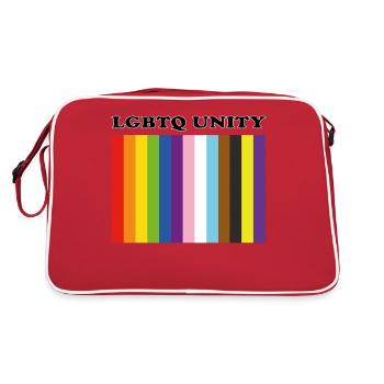 Fierté LGBTQ Unité Couleurs inclusives de la fierté - Sac Retro - rouge/blanc - Dos