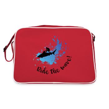 Surfez sur la vague ! - Sac Retro - rouge/blanc - Dos
