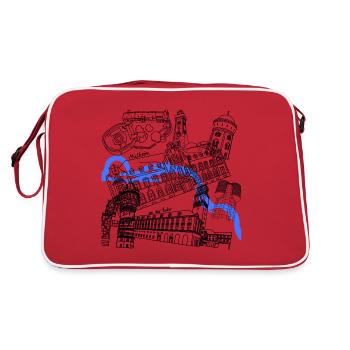 Mülheim landmark - Retro Bag - red/white - Back