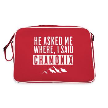 He asked me where I said Chamonix - Sac Retro - rouge/blanc - Dos