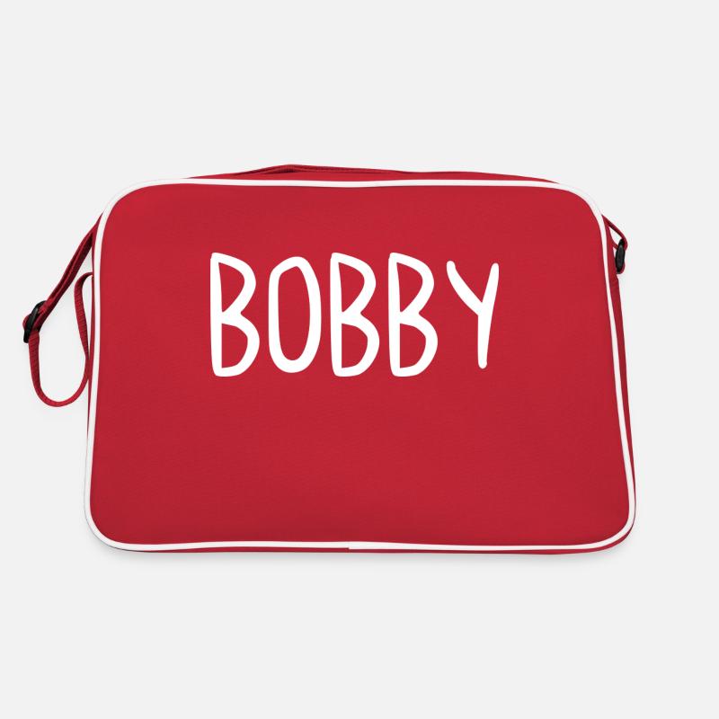 Bobby Custom Name Schriftart Text Geburtstag Retro Tasche