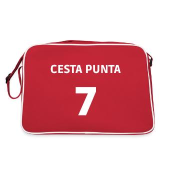 CESTA PUNTA 7 - Jeu de Pelote Basque - Sac Retro - rouge/blanc - Dos