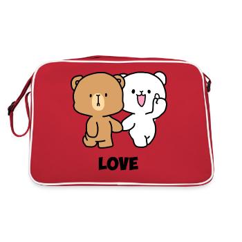 Milch & Mokka Wandern - Retro Tasche - Rot/Weiß - Hinten