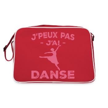 Je Peux Pas J'ai Danse - Femme Cadeau - Sac Retro - rouge/blanc - Dos