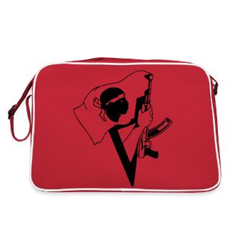 Corsica weapon flag - Retro Bag - red/white - Back