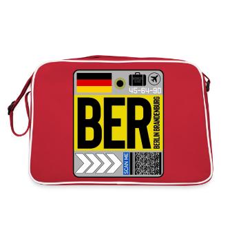 flughafen Berlin - Sac Retro - rouge/blanc - Dos