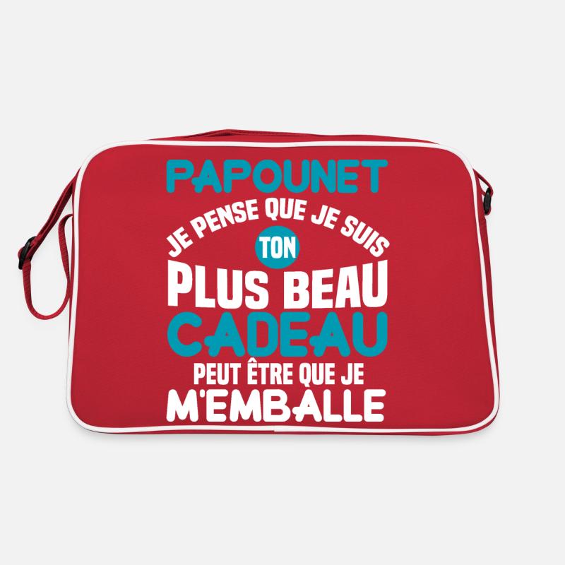 Papounet je pense que je suis ton plus beau cadeau Sac Retro