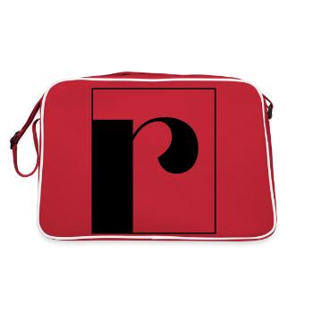 Buchstabenalphabet r - Retro Tasche - Rot/Weiß - Hinten