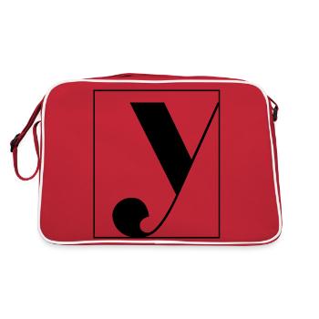 Buchstabenalphabet y - Retro Tasche - Rot/Weiß - Hinten