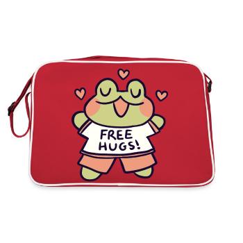 Free Hugs Frog - Retro Bag - red/white - Back