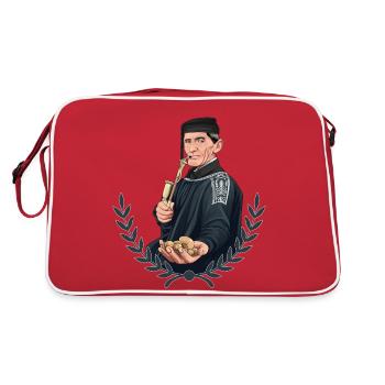 Für echte Rieser. Für echte Riesbauern. - Retro Tasche - Rot/Weiß - Hinten