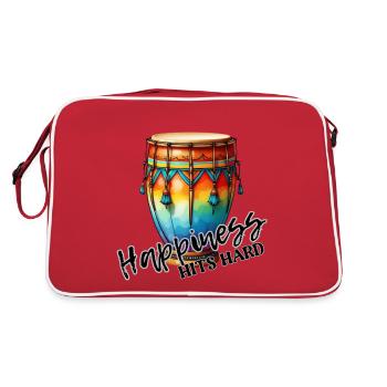 Luck Hits Hard - Aztec Style Drum - Retro Bag - red/white - Back
