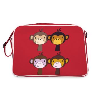 Gang of monkeys - Retro Bag - red/white - Back