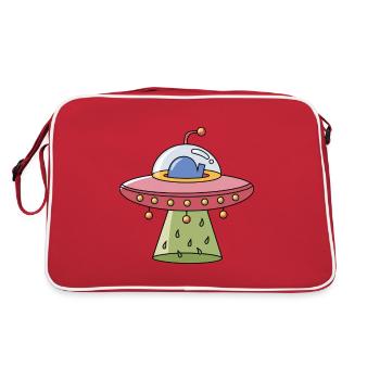 Ufo - Retro Tasche - Rot/Weiß - Hinten