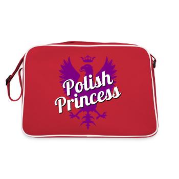 Polish Princess - Polen - Prinzessin Poland Polska - Retro Tasche - Rot/Weiß - Hinten