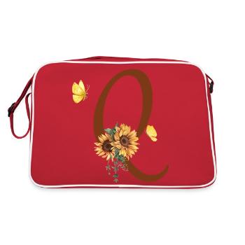 Lettre q tournesol papillon - Sac Retro - rouge/blanc - Dos