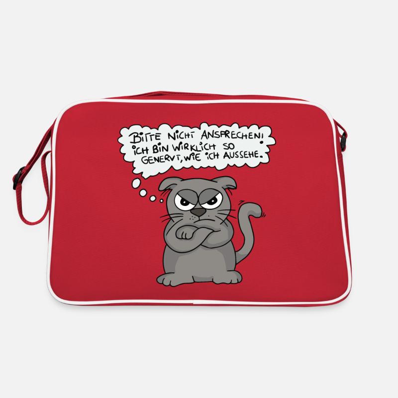 Chat agacé - Ne parle pas ! Sac Retro
