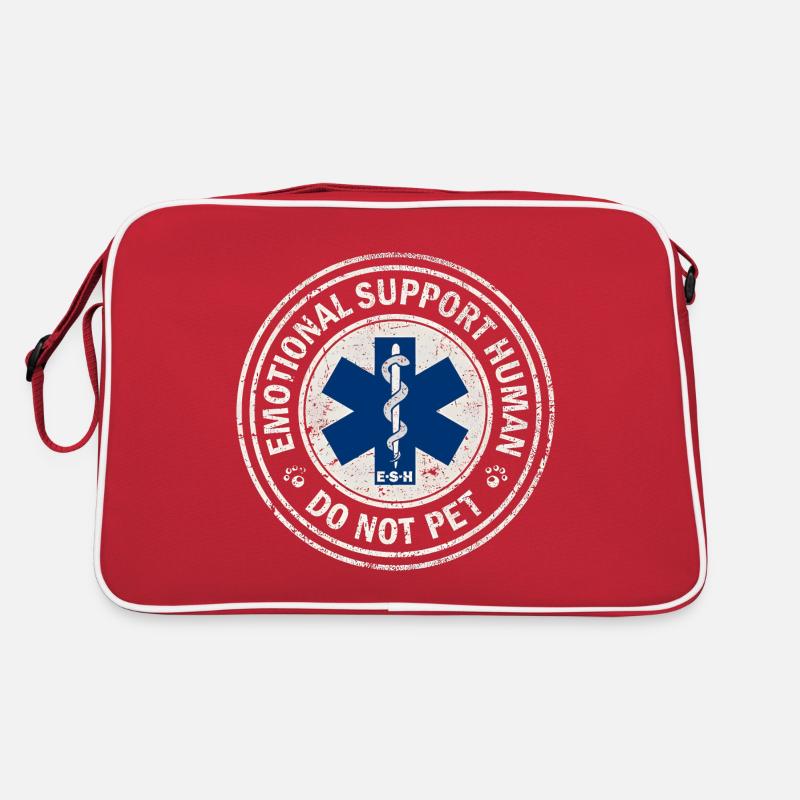 23F 0038 rd - Retro Tasche - Rot/Weiß