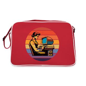 Rétro Programmer : l’esthétique de l’informatique vintage - Sac Retro - rouge/blanc - Dos