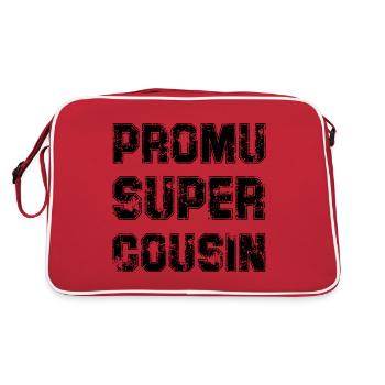 Promu Super Cousin Cadeau Rigolo Homme Cousin - Sac Retro - rouge/blanc - Dos