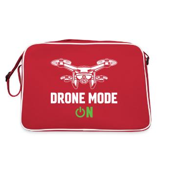 Drone Mode On - Retro Bag - red/white - Back