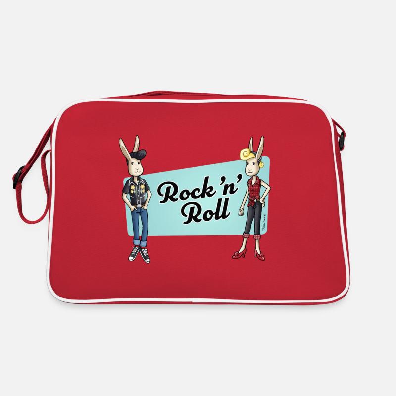 Rock 'n' Roll Rabbits - Retro Tasche - Rot/Weiß