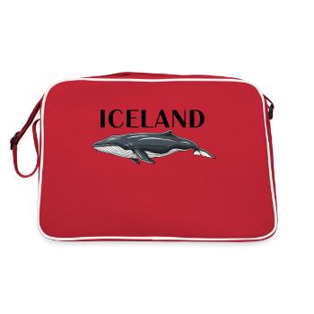 Iceland Wal - Retro Tasche - Rot/Weiß - Hinten
